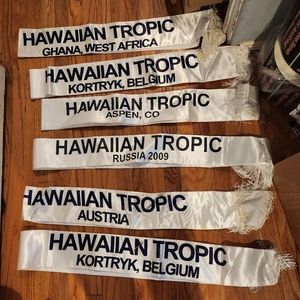 Hawaiian Tropic content sashes.